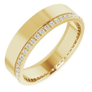 14K Yellow 1/3 CTW Lab-Grown Diamond Accented Band Size 11.5