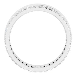 14K White 1/3 CTW Lab-Grown Diamond Accented Band Size 8