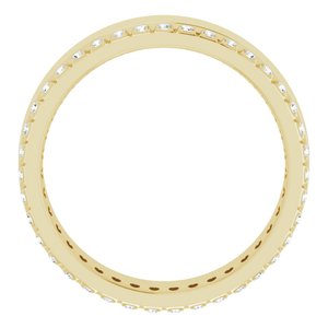 14K Yellow 1/3 CTW Lab-Grown Diamond Accented Band Size 8