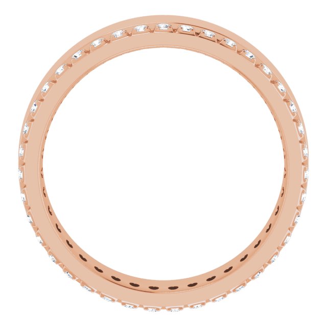 14K Rose 1/3 CTW Lab-Grown Diamond Accented Band Size 8