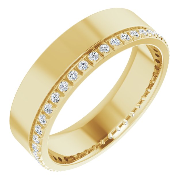14K Yellow 1/3 CTW Lab-Grown Diamond Accented Band Size 9.5