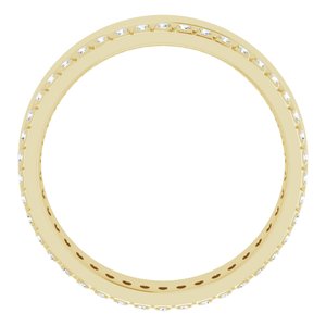 14K Yellow 1/3 CTW Lab-Grown Diamond Accented Band Size 9.5