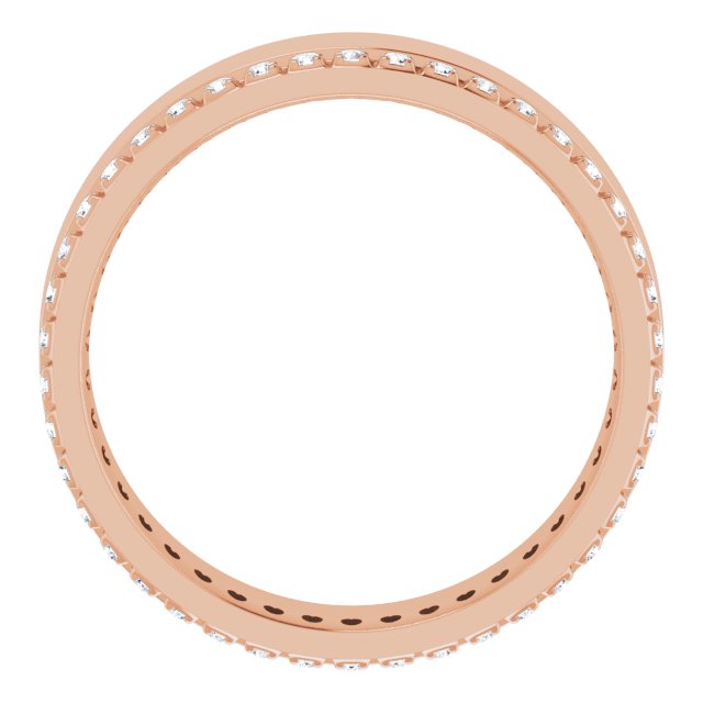 14K Rose 1/3 CTW Lab-Grown Diamond Accented Band Size 9.5