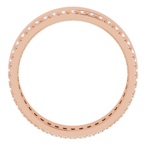14K Rose 1/3 CTW Lab-Grown Diamond Accented Band Size 9.5