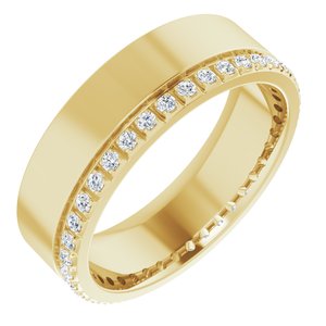 14K Yellow 1/3 CTW Lab-Grown Diamond Accented Band Size 7.5
