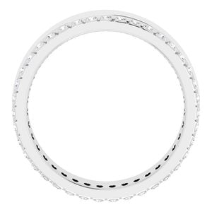 14K White 1/3 CTW Lab-Grown Diamond Accented Band Size 7.5