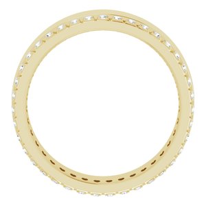 14K Yellow 1/3 CTW Lab-Grown Diamond Accented Band Size 7.5