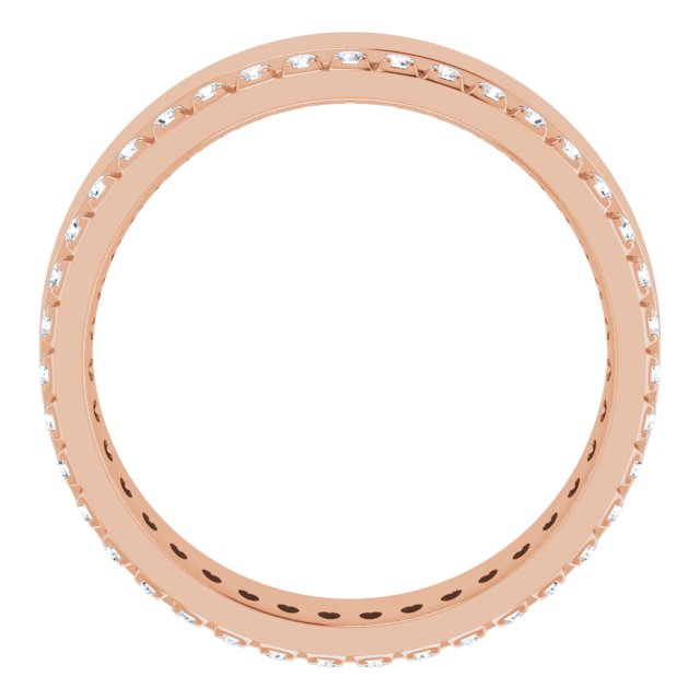14K Rose 1/3 CTW Lab-Grown Diamond Accented Band Size 7.5