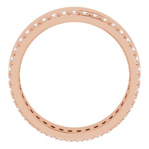 14K Rose 1/3 CTW Lab-Grown Diamond Accented Band Size 7.5