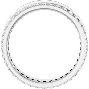14K White 1/3 CTW Lab-Grown Diamond Accented Band Size 7