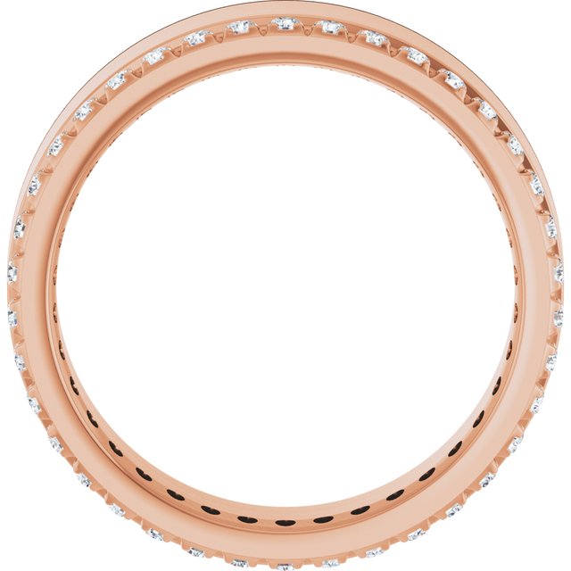 14K Rose 1/3 CTW Lab-Grown Diamond Accented Band Size 7