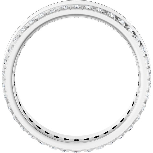 14K White 1/3 CTW Lab-Grown Diamond Accented Band Size 7