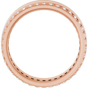 14K Rose 1/3 CTW Lab-Grown Diamond Accented Band Size 7