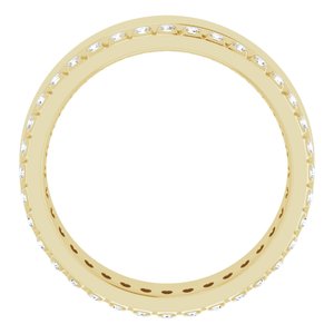 14K Yellow 1/3 CTW Lab-Grown Diamond Accented Band Size 6