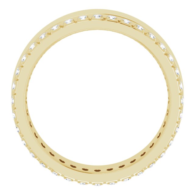 14K Yellow 1/3 CTW Lab-Grown Diamond Accented Band Size 6