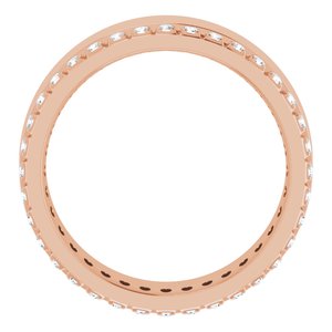 14K Rose 1/3 CTW Lab-Grown Diamond Accented Band Size 6