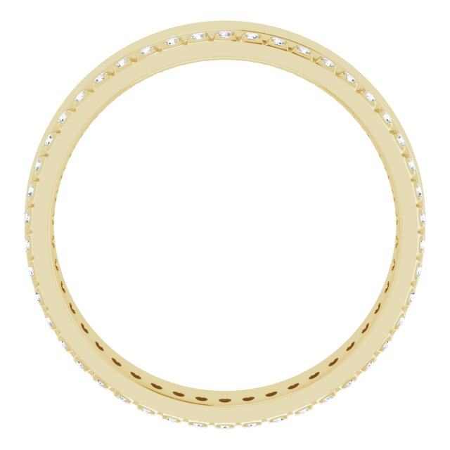 14K Yellow 1/3 CTW Lab-Grown Diamond Accented Band Size 12