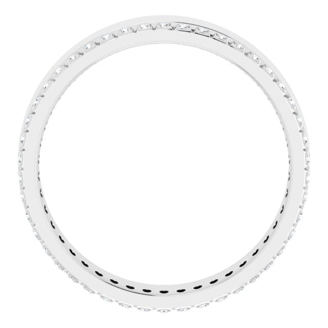 14K White 1/3 CTW Lab-Grown Diamond Accented Band Size 12