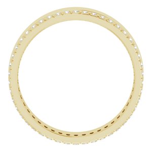 14K Yellow 1/3 CTW Lab-Grown Diamond Accented Band Size 12