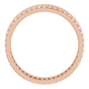 14K Rose 1/3 CTW Lab-Grown Diamond Accented Band Size 12