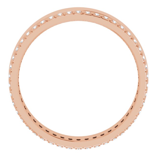 14K Rose 1/3 CTW Lab-Grown Diamond Accented Band Size 12