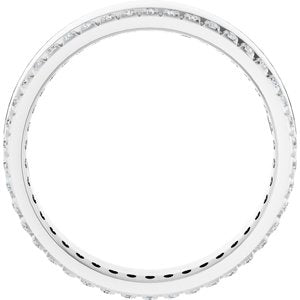 14K White 1/3 CTW Lab-Grown Diamond Accented Band Size 10