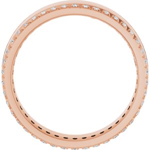 14K Rose 1/3 CTW Lab-Grown Diamond Accented Band Size 10