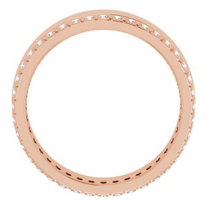 14K Rose 1/3 CTW Lab-Grown Diamond Accented Band Size 8.5