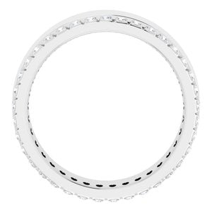 14K White 1/3 CTW Lab-Grown Diamond Accented Band Size 6.5