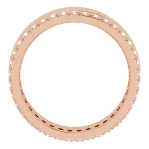 14K Rose 1/3 CTW Lab-Grown Diamond Accented Band Size 6.5