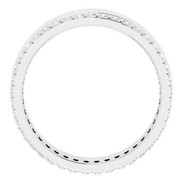 14K White 1/3 CTW Lab-Grown Diamond Accented Band Size 9