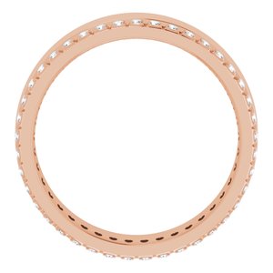 14K Rose 1/3 CTW Lab-Grown Diamond Accented Band Size 9