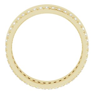 14K Yellow 1/3 CTW Lab-Grown Diamond Accented Band Size 9