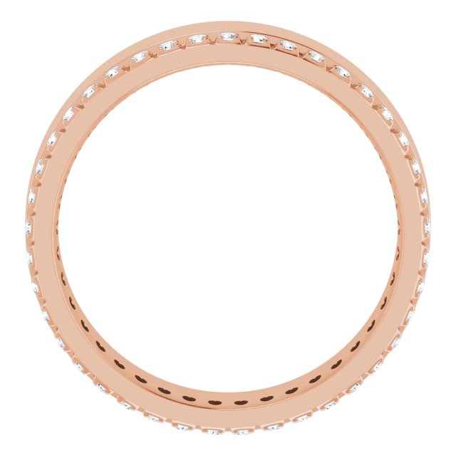 14K Rose 1/3 CTW Lab-Grown Diamond Accented Band Size 9