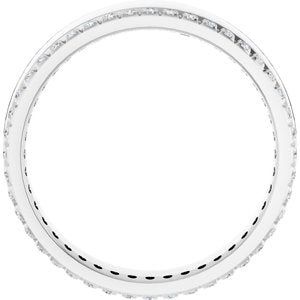 14K White 1/3 CTW Lab-Grown Diamond Accented Band Size 11
