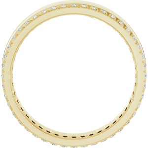 14K Yellow 1/3 CTW Lab-Grown Diamond Accented Band Size 11