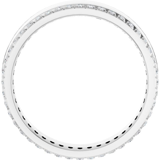 14K White 1/3 CTW Lab-Grown Diamond Accented Band Size 11