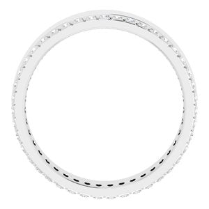 14K White 1/3 CTW Lab-Grown Diamond Accented Band Size 10.5