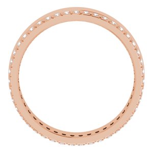 14K Rose 1/3 CTW Lab-Grown Diamond Accented Band Size 10.5