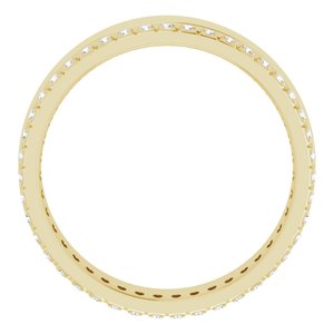 14K Yellow 1/3 CTW Lab-Grown Diamond Accented Band Size 10.5