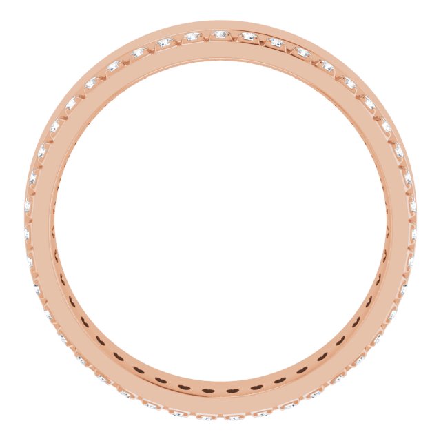 14K Rose 1/3 CTW Lab-Grown Diamond Accented Band Size 10.5