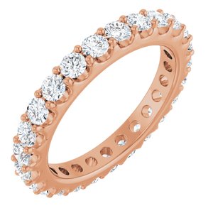 14K Rose 1 1/2 CTW Lab-Grown Diamond  Eternity Band
