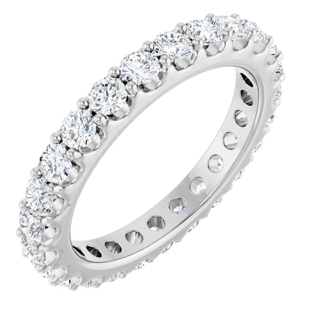 14K White 1 3/8 CTW Lab-Grown Diamond  Eternity Band
