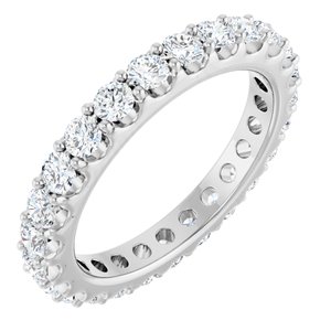 14K White 1 3/8 CTW Lab-Grown Diamond  Eternity Band