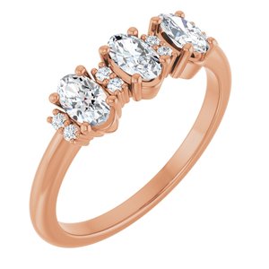 14K Rose 3/4 CTW Lab-Grown Diamond Anniversary Band