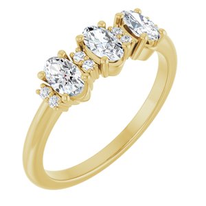 14K Yellow 3/4 CTW Lab-Grown Diamond Anniversary Band