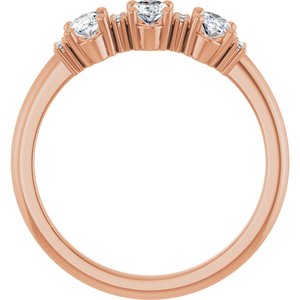14K Rose 3/4 CTW Lab-Grown Diamond Anniversary Band