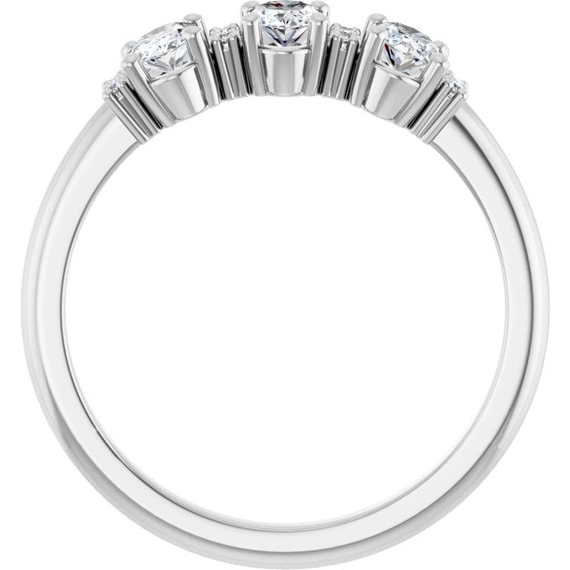 Platinum 3/4 CTW Lab-Grown Diamond Anniversary Band