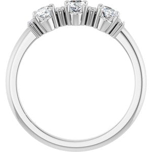 Platinum 3/4 CTW Lab-Grown Diamond Anniversary Band