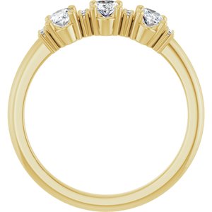 14K Yellow 3/4 CTW Lab-Grown Diamond Anniversary Band
